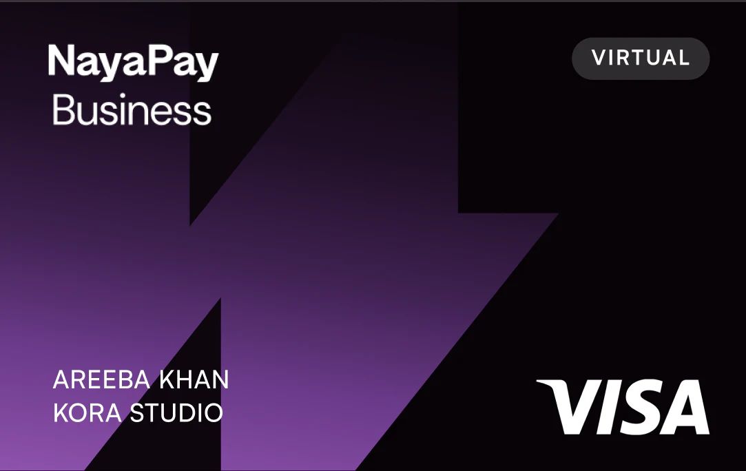 The NayaPay Business virtual card